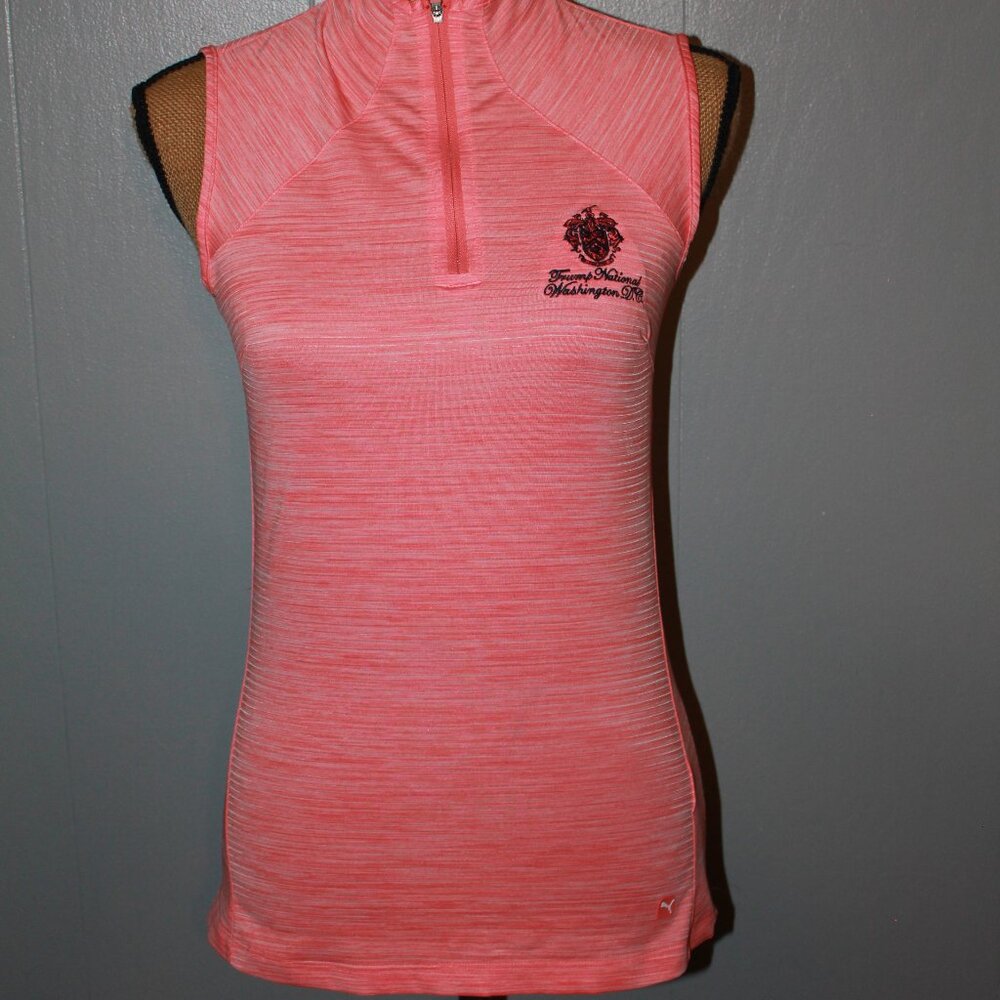 PUMA x Trump National Golf Club DC Pink Athletic Zip Top